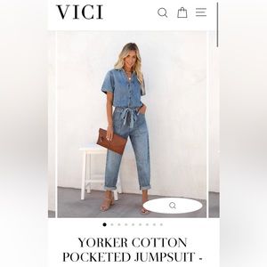 Vici Yorker Denim Jumpsuit! New!